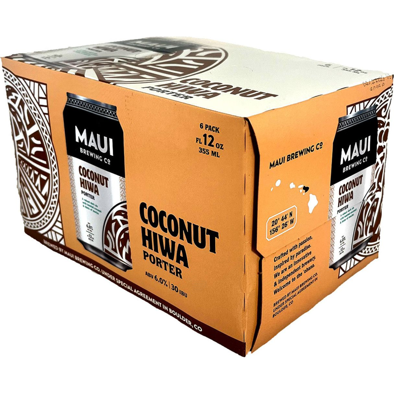 Maui Coconut Hiwa Porter 6 Pack Can