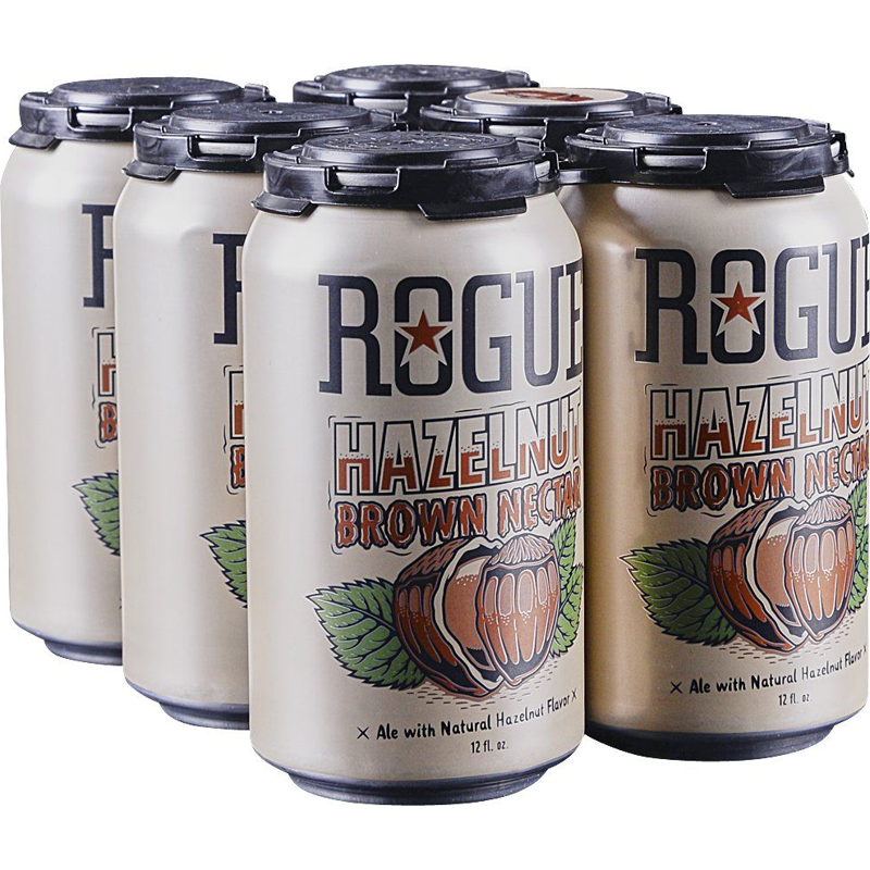 Rogue Hazelnut Brown Nectar Ale Beer 6 Pack 12oz Cans