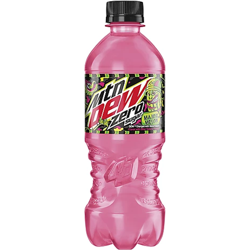 Mountain Dew Zero Sugar Major Melon Soda 20oz Plastic Bottle