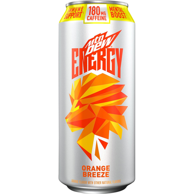 Mountain Dew Rise Orange Breeze Energy Drink 16oz Can