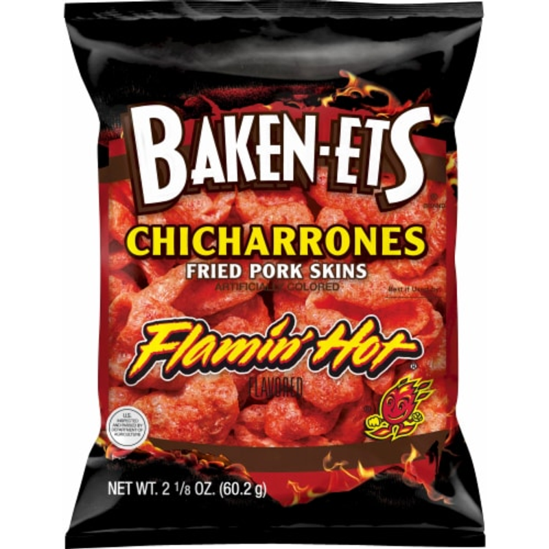 Baken-ets Fried Pork Skins Flamin&