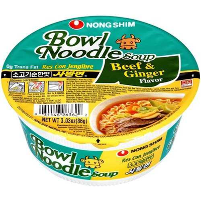 Nong Shim Beef And Ginger Flavor Noodle Soup 3.03oz Count