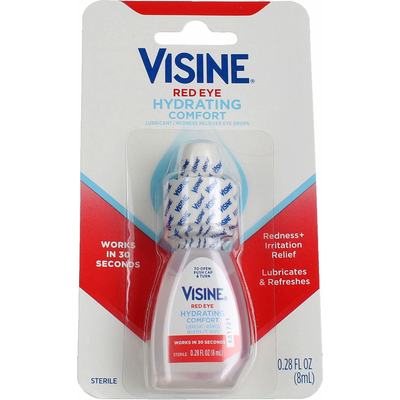 Visine Red Eye Hydrating Comfort Lubricating Eye Drops 0.28 oz