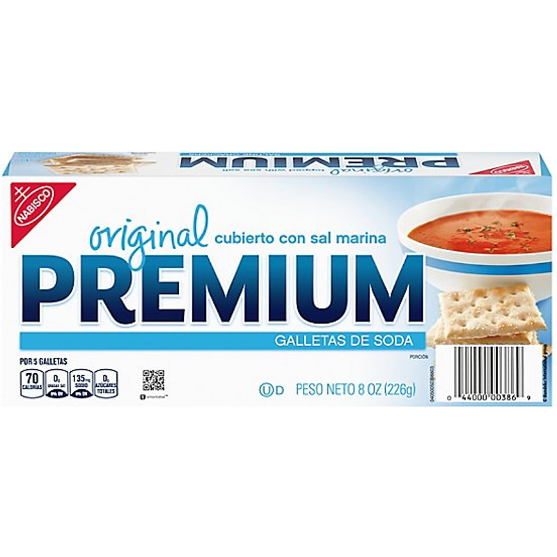 Nabisco Original Premium Saltine Crackers Topped with Sea Salt 8oz Box