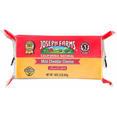 Joseph Farms Mild Cheddar Cheese 8oz Count