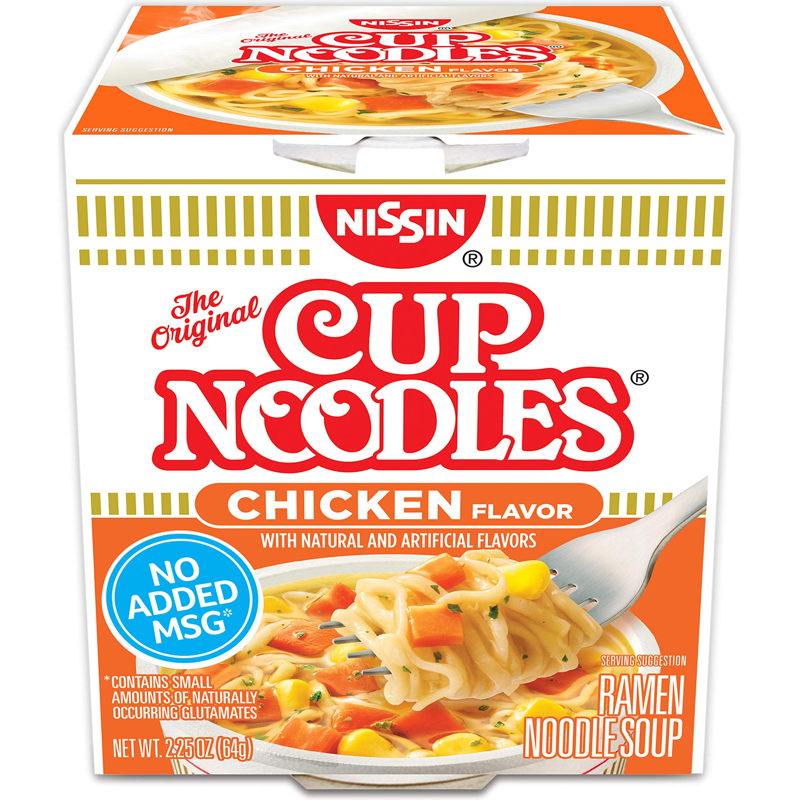 Nissin Chicken Flavor Cup Noodles Ramen 2.25oz Count