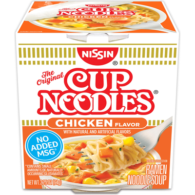 Nissin Chicken Flavor Cup Noodles Ramen 2.25oz Count