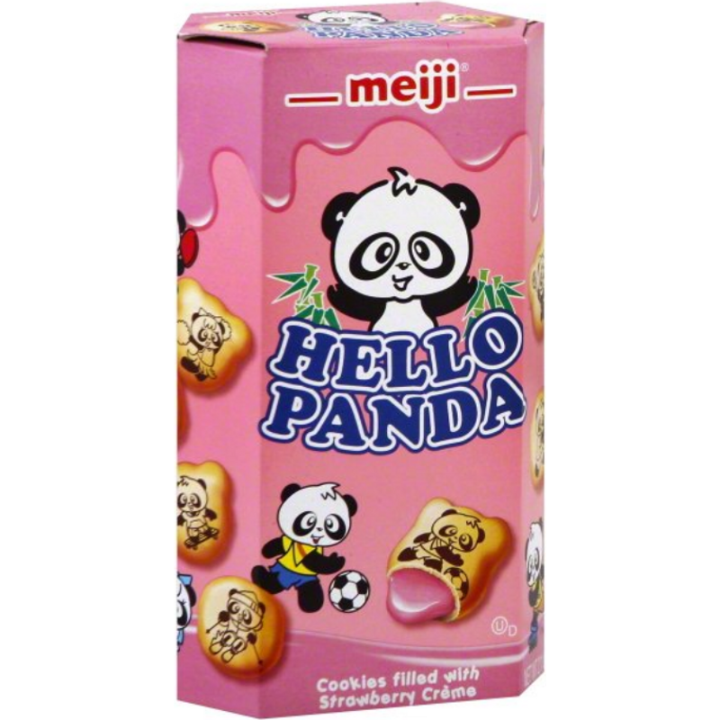 Meiji Hello Panda Strawberry Crème Filled Cookies 2.1 oz