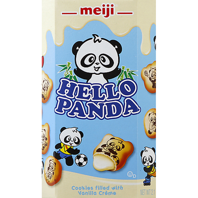 Meiji Hello Panda Cookies Filled With Vanilla Cream 60g