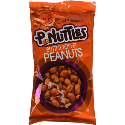 P-Nuttles Butter Toffee Peanuts 3 oz Bag