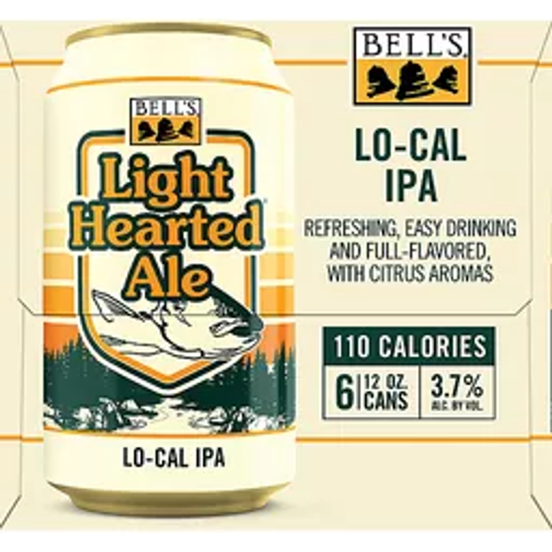 Bellâ€™s Light Hearted Ale Lo-Cal IPA 6x 12oz Cans