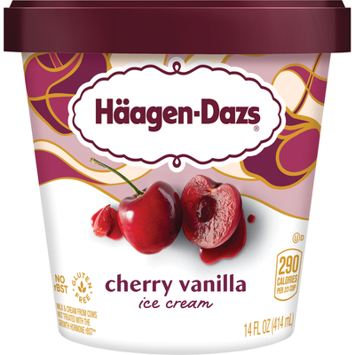 Haagen-Dazs Cherry Vanilla Ice Cream 14oz Container