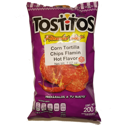 Tostiitos Flamin Tortilla Chips 5oz Bag