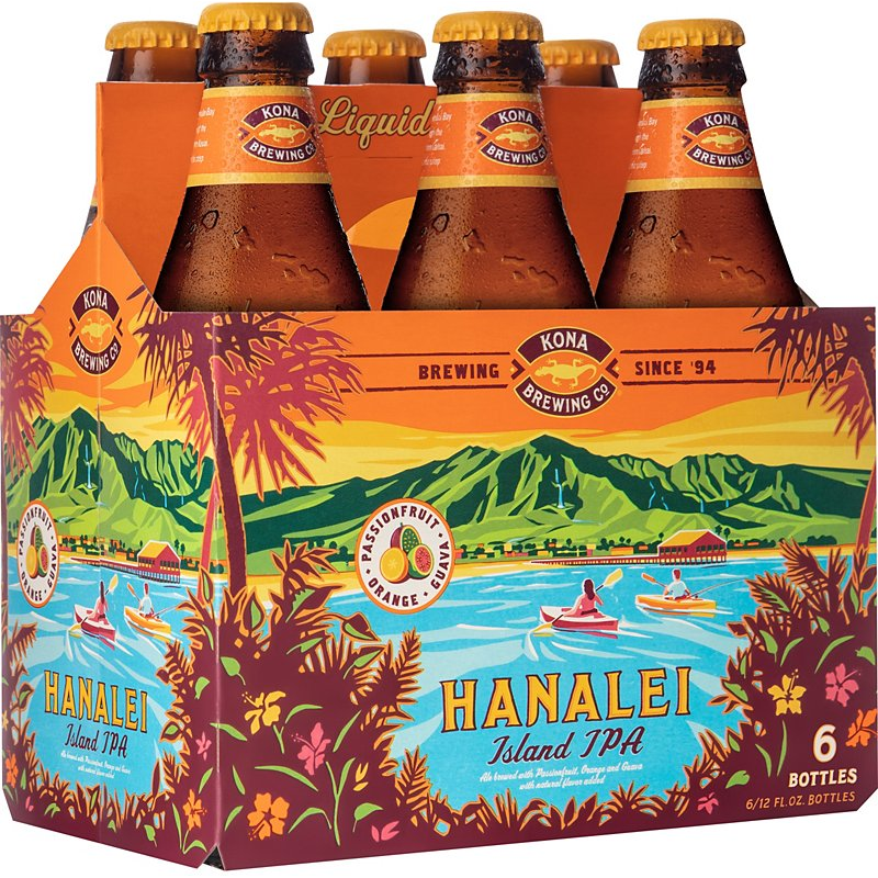 Kona Hanalei Island IPA 6x 12oz Bottles