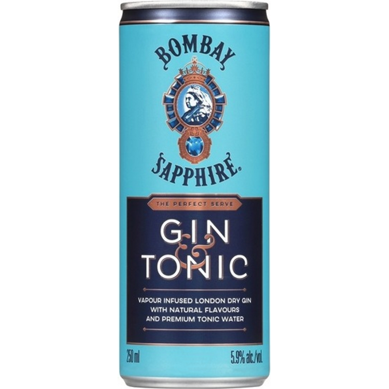 Ready To Drink Bombay & Tonic 250ml Can