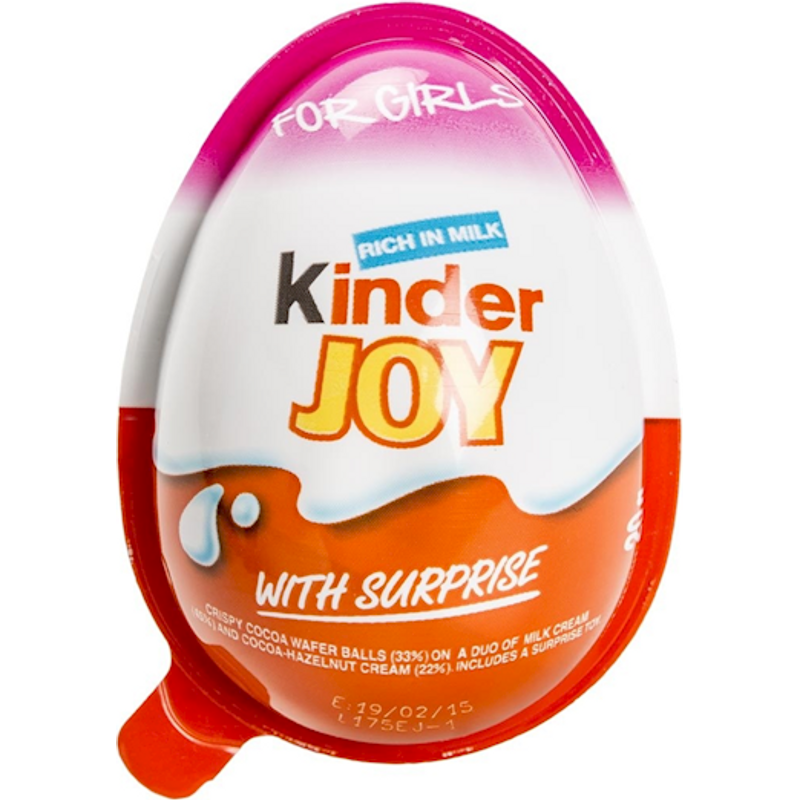 Kinder Joy Egg Chocolate for Girls 20g Bag