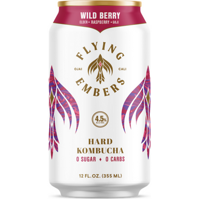 Flying Embers Wild Berry Hard Kombucha 6x 12oz Cans