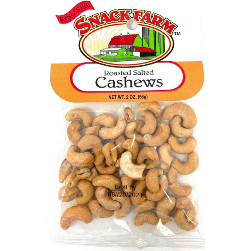 Snack Farm Roasted Cashews with Sea Salt King Size 2 oz Bag