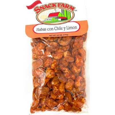 Snack Farm Lemon and Chili Covered Lima Beans 6oz Bag