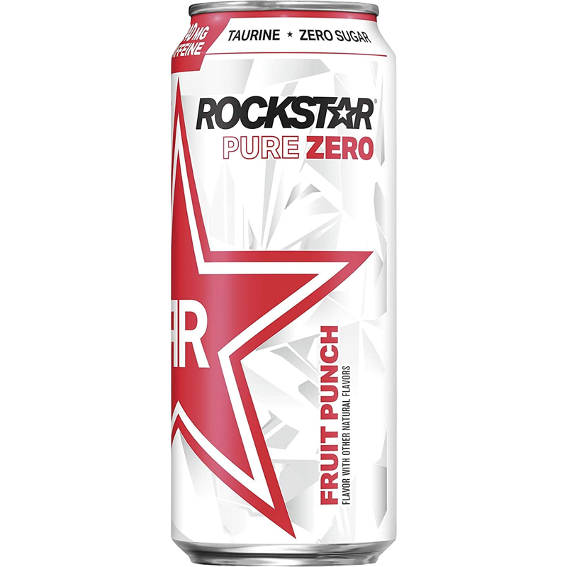 Rockstar Pure Zero Punched Energy Drink 16oz Can