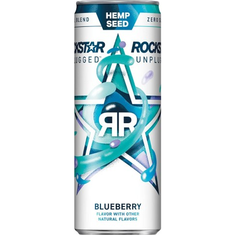 Rockstar Blueberry 12oz Can