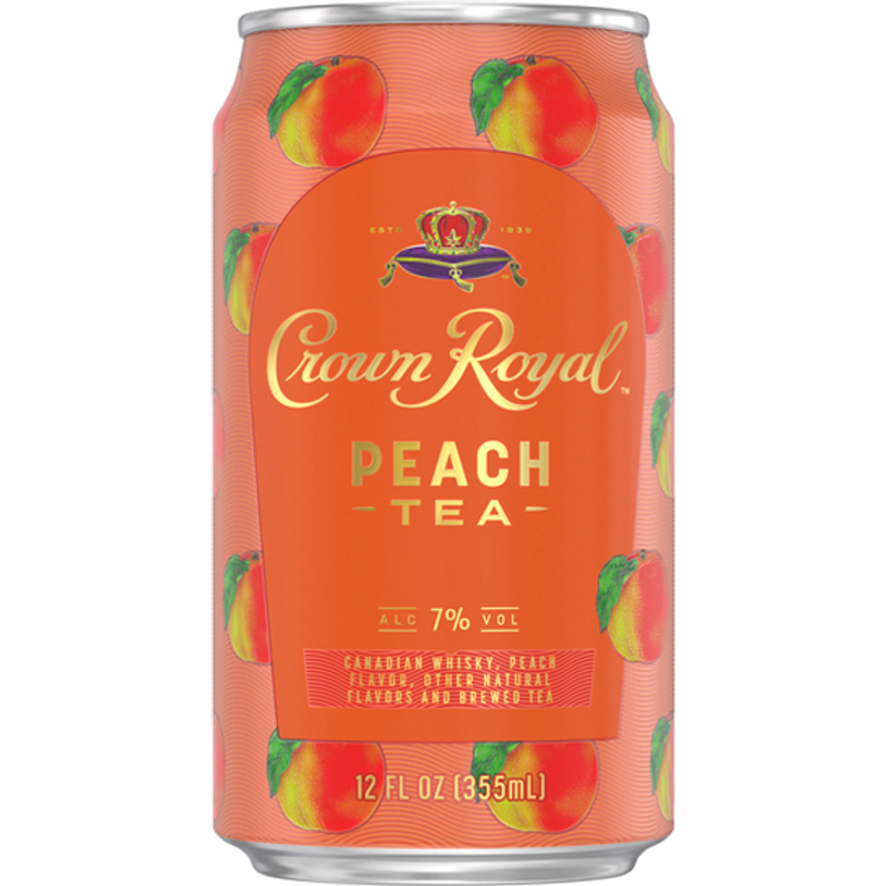 Crown Royal Peach Tea Canadian Whisky Cocktail 12oz Can