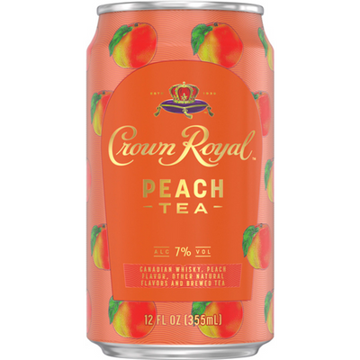 Crown Royal Peach Tea Canadian Whisky Cocktail 12oz Can