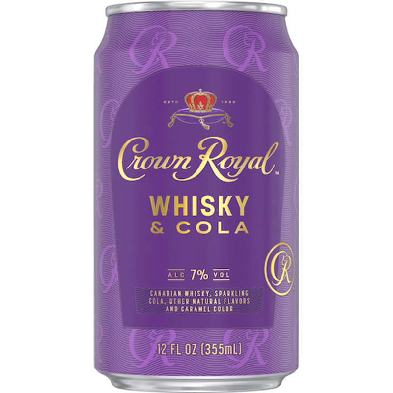 Crown Royal Whisky & Cola Cocktail 4x 12oz Cans