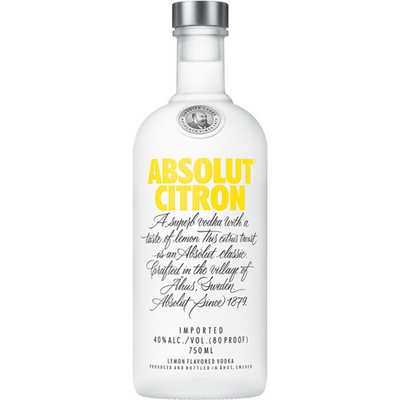 Absolut Country of Sweden Citron Lemon Vodka 750mL