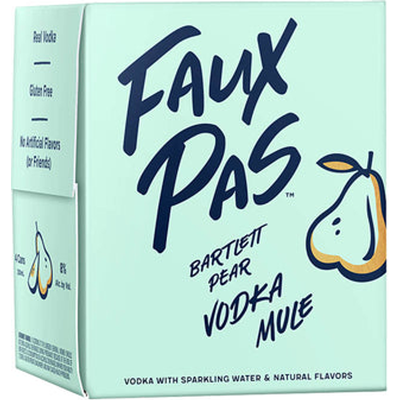 Faux Pas Bartlett Pear Vodka Mule 12oz Box