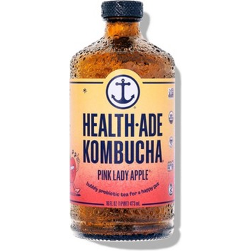 Health-Ade Organic Vegan Pink Lady Apple Kombucha 16oz Bottle