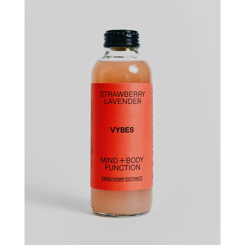 Vybes CBD Strawberry Lavender Drink 14oz Bottle