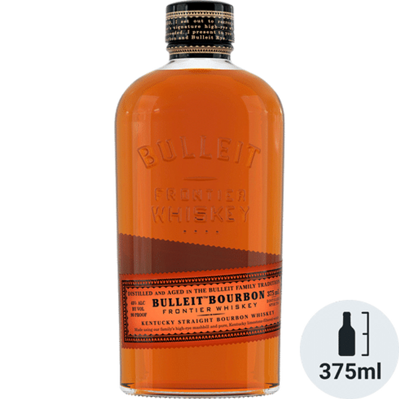 Bulleit Bourbon Frontier Whiskey Kentucky Straight Bourbon Whiskey 375mL