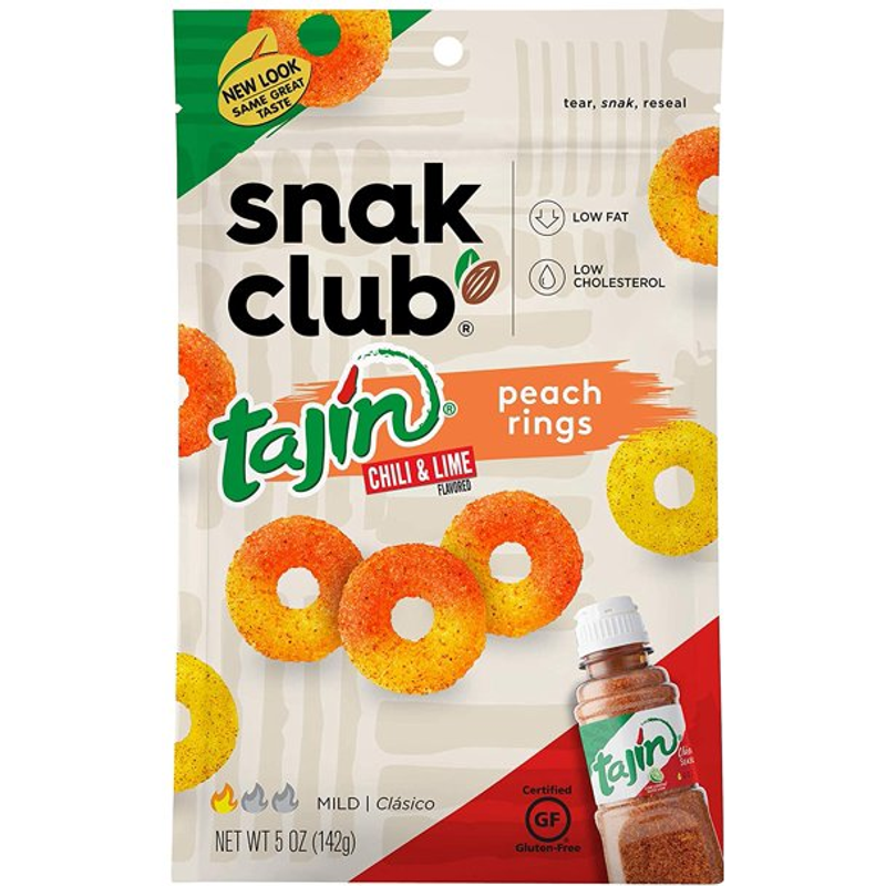 Snak Club Tajin Peach Rings 5oz Bag