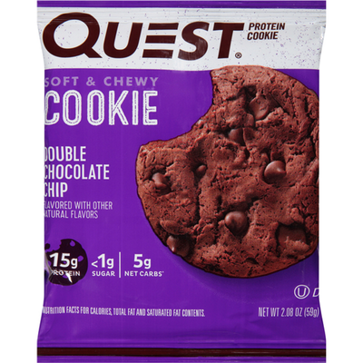 Quest Double Chocolate Chunk Protein Cookies 2.08oz Count